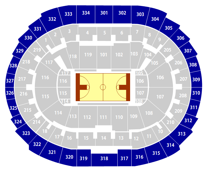 クリプトドットコムアリーナ 300レベルの座席 - NBA観戦ガイド
